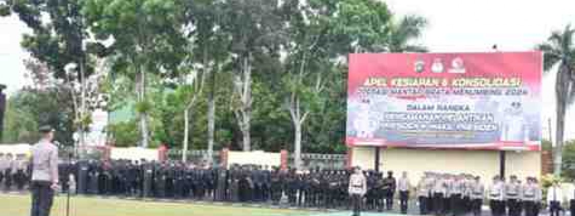 Polda Babel Gelar Apel Kesiapan Dan Konsolidasi Pengamanan Pelantikan Presiden Dan Wapres 2024