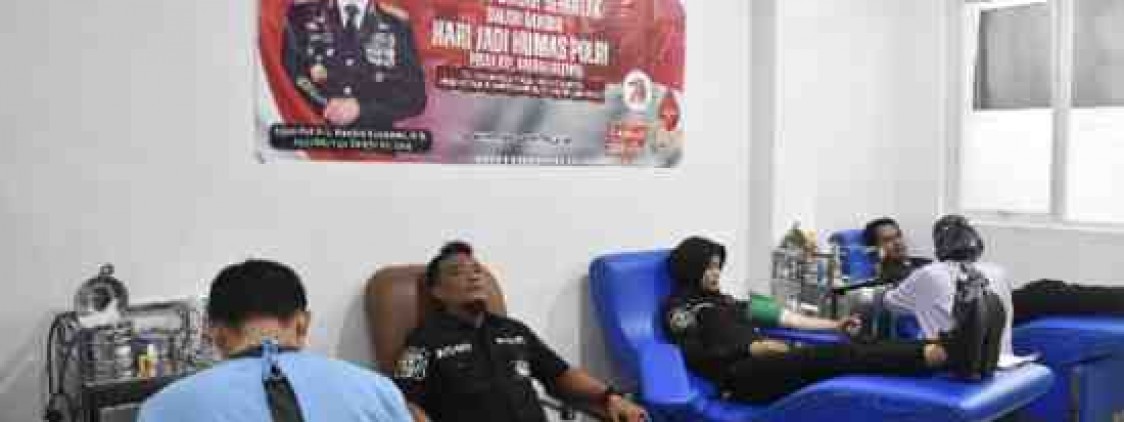 Jelang HUT ke-73 Tahun Divisi Humas Polri, Humas Polda Babel Gelar Aksi Donor Darah