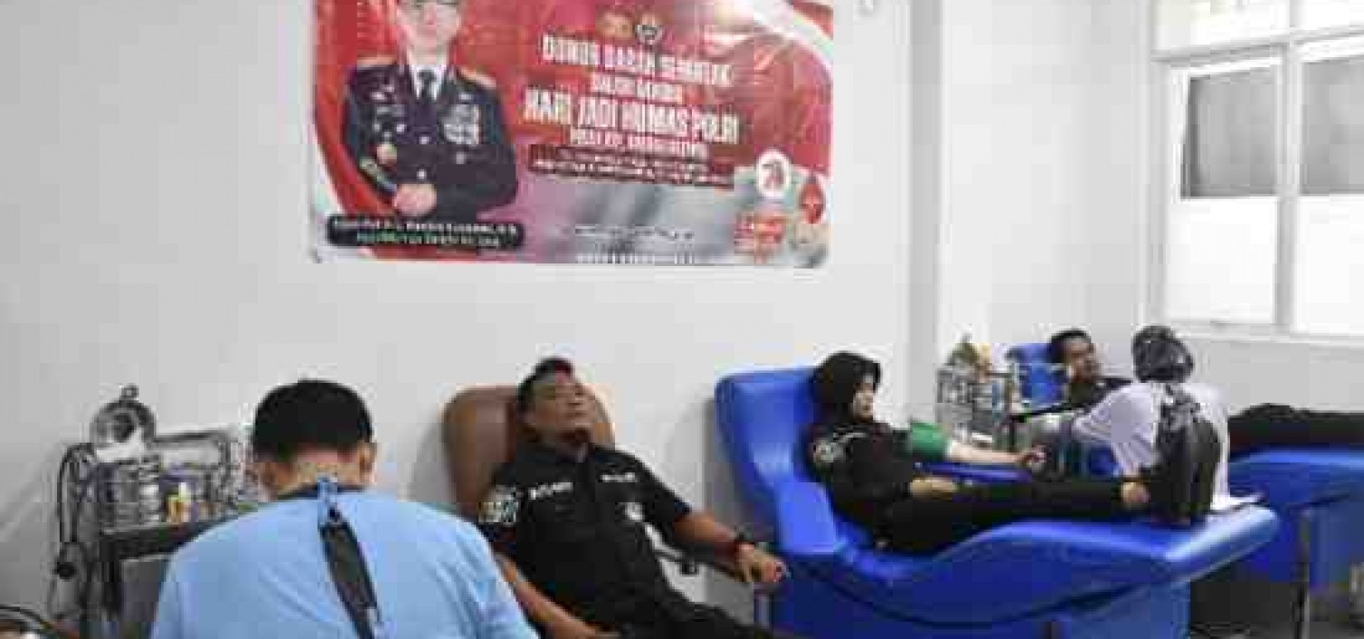 Jelang HUT ke-73 Tahun Divisi Humas Polri, Humas Polda Babel Gelar Aksi Donor Darah