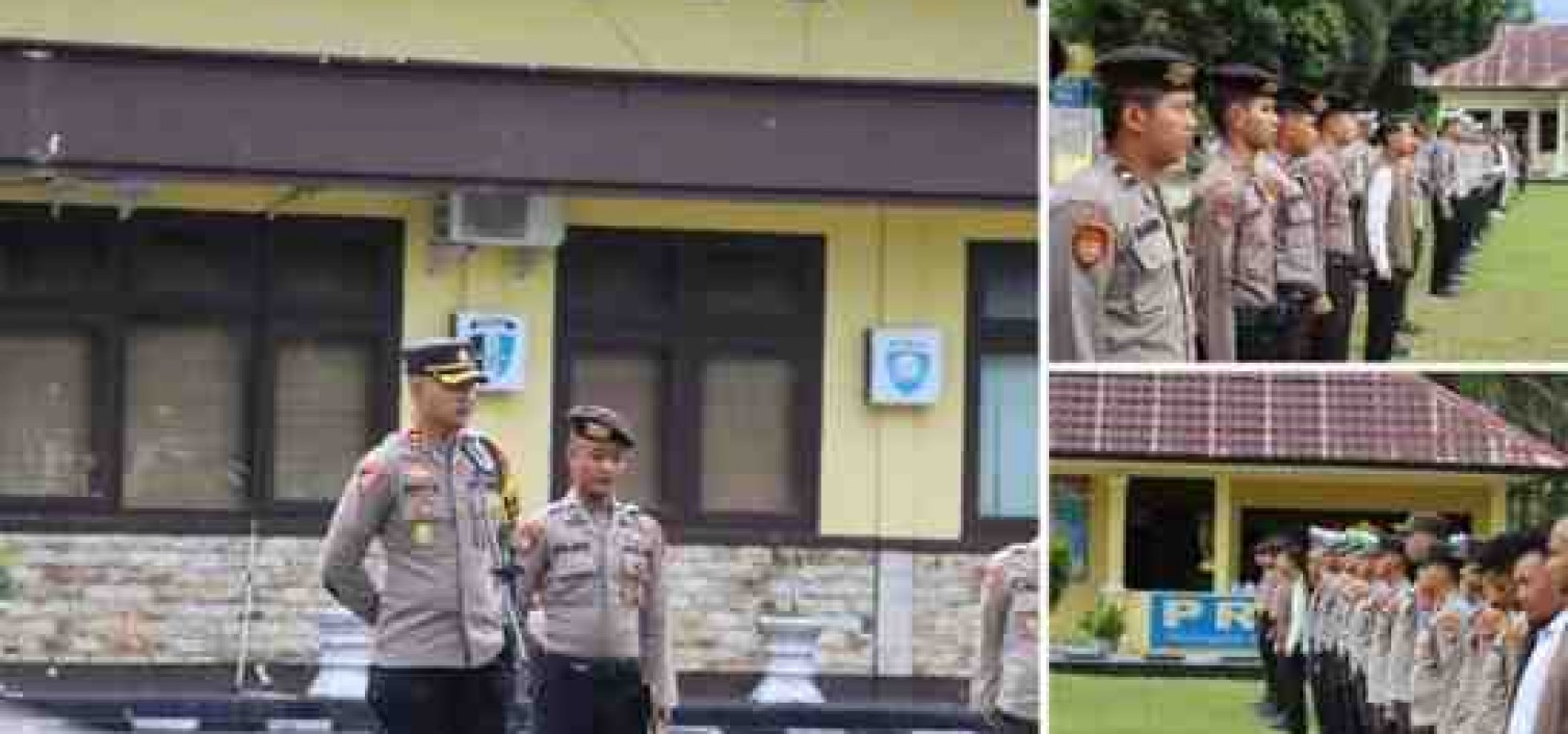 POLRES BANGKA TENGAH LAKUKAN APEL SIAGA JELANG PELANTIKKAN PRESIDEN DAN WAKIL PRESIDEN TERPILIH