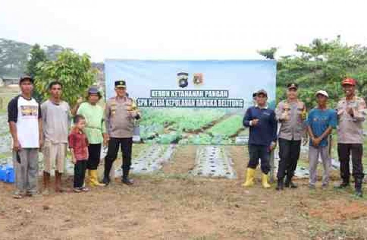 Kapolda Babel Tinjau Kebun Ketahanan Pangan, Dukung Program Percepatan Swasembada Pangan Pemerintah
