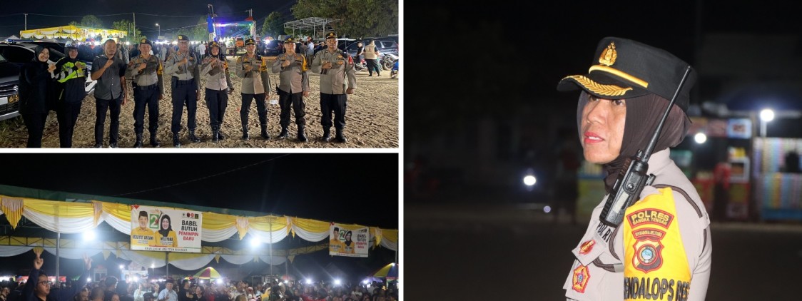 Polres Bangka Tengah Amankan Kampanye Terbuka Paslon “BERLIAN” dengan Totalitas dan Profesionalisme
