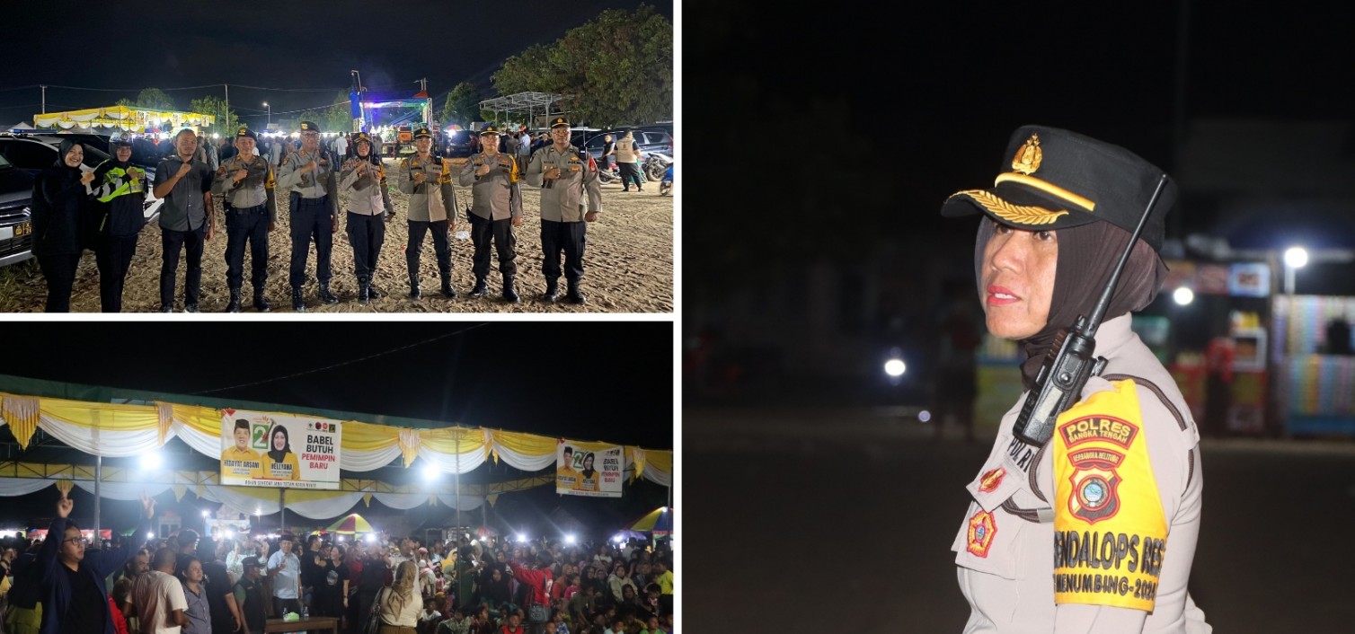 Polres Bangka Tengah Amankan Kampanye Terbuka Paslon “BERLIAN” dengan Totalitas dan Profesionalisme