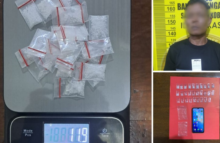 SAT RESNARKOBA BERHASIL BEKUK PEMUDA KARNA SABU 11,9 Gr