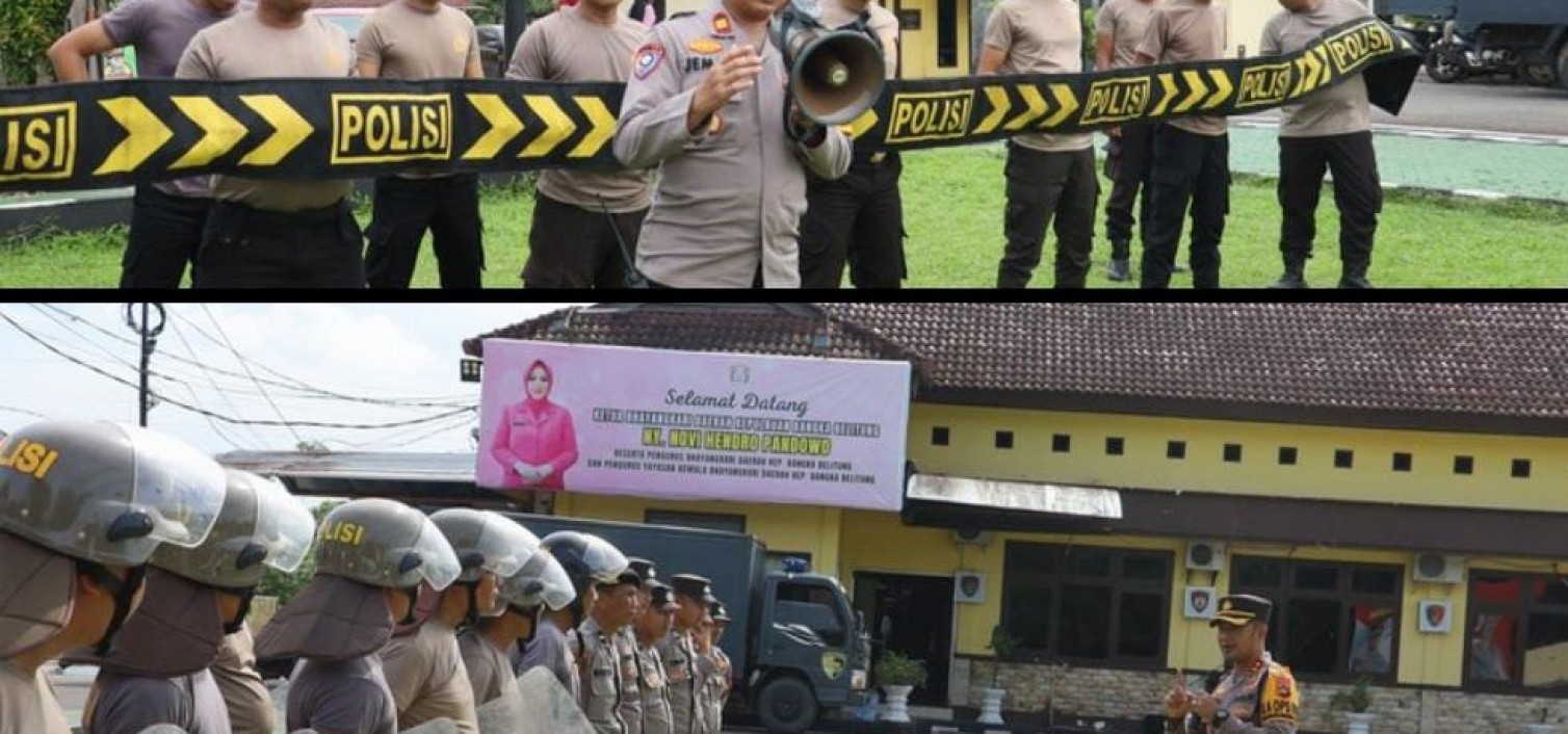 Latihan Kerangka Dalmas Polres Bangka Tengah Tingkatkan Kesiapan Pengendalian Massa