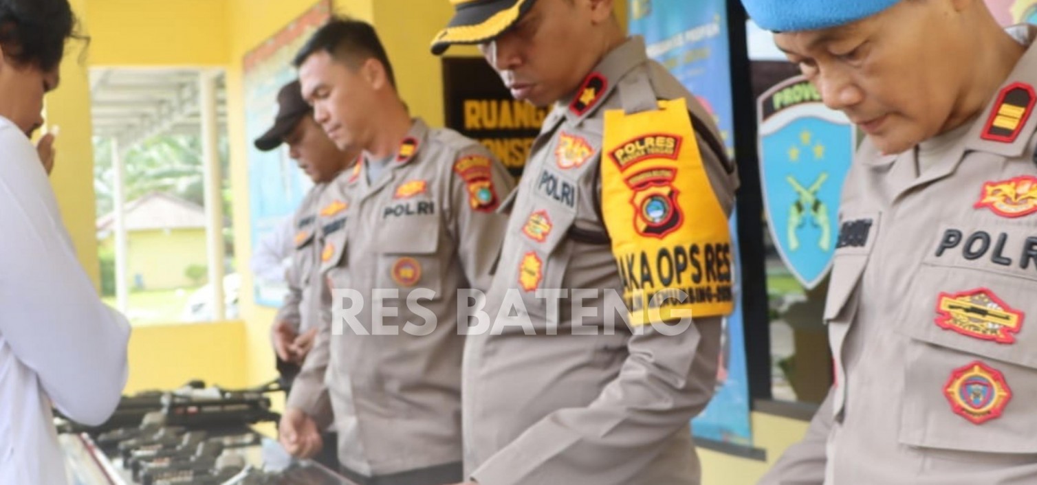 Polres Bangka Tengah Gelar Operasi Gaktiblin: Fokus pada Pengecekan Senjata Api Dinas