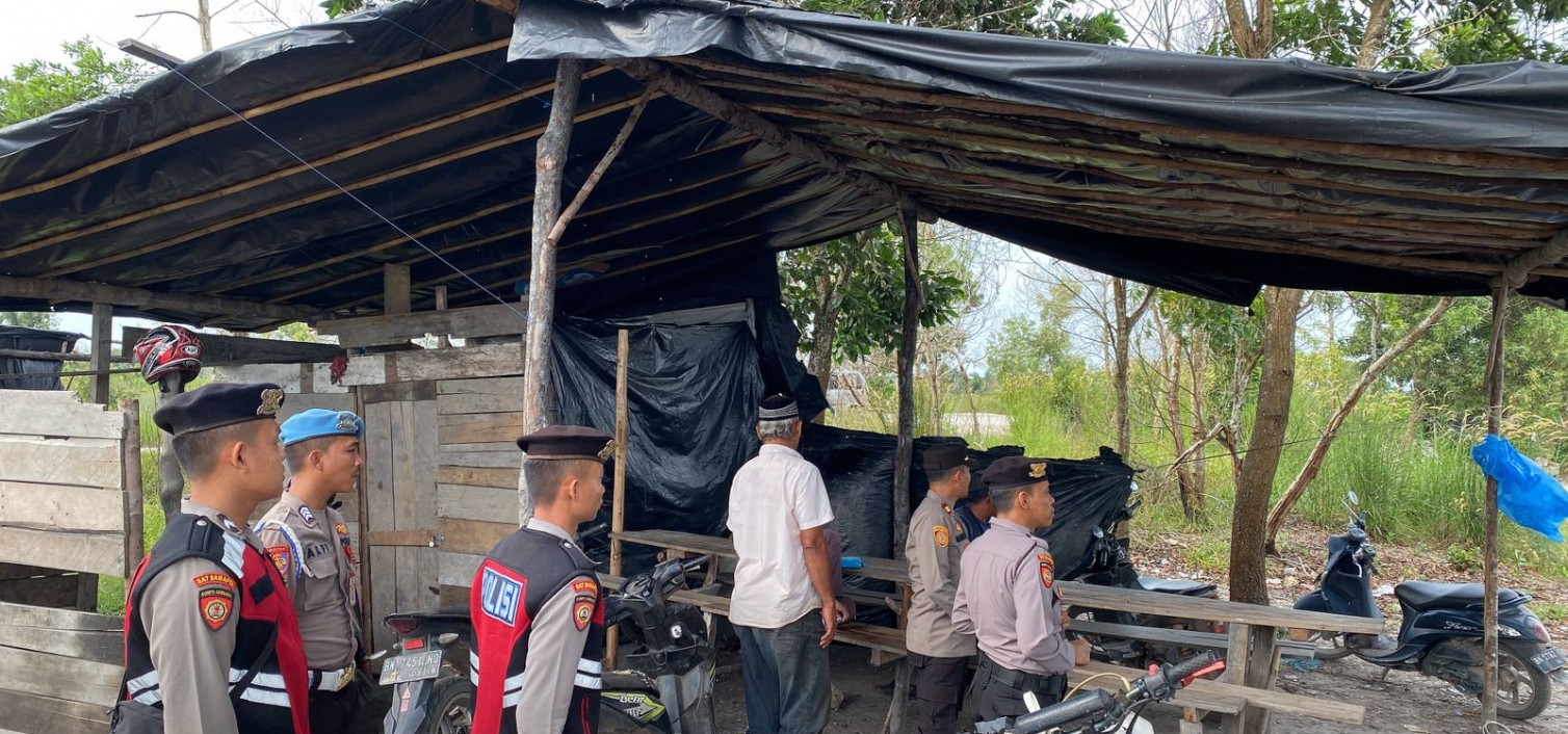 POLRES BANGKA TENGAH BERIKAN HIMBAUAN PENERTIBAN TAMBANG ILEGAL DI BLOK MERBUK, KENARI, DAN PUNGGUK