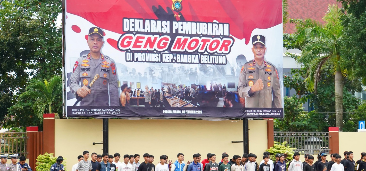 Polda Babel Gelar Deklarasi Pembubaran Geng Motor, Irjen Pol Hendro : Selamatkan Generasi Muda Kita Untuk Wujudkan Indonesia Emas 2045