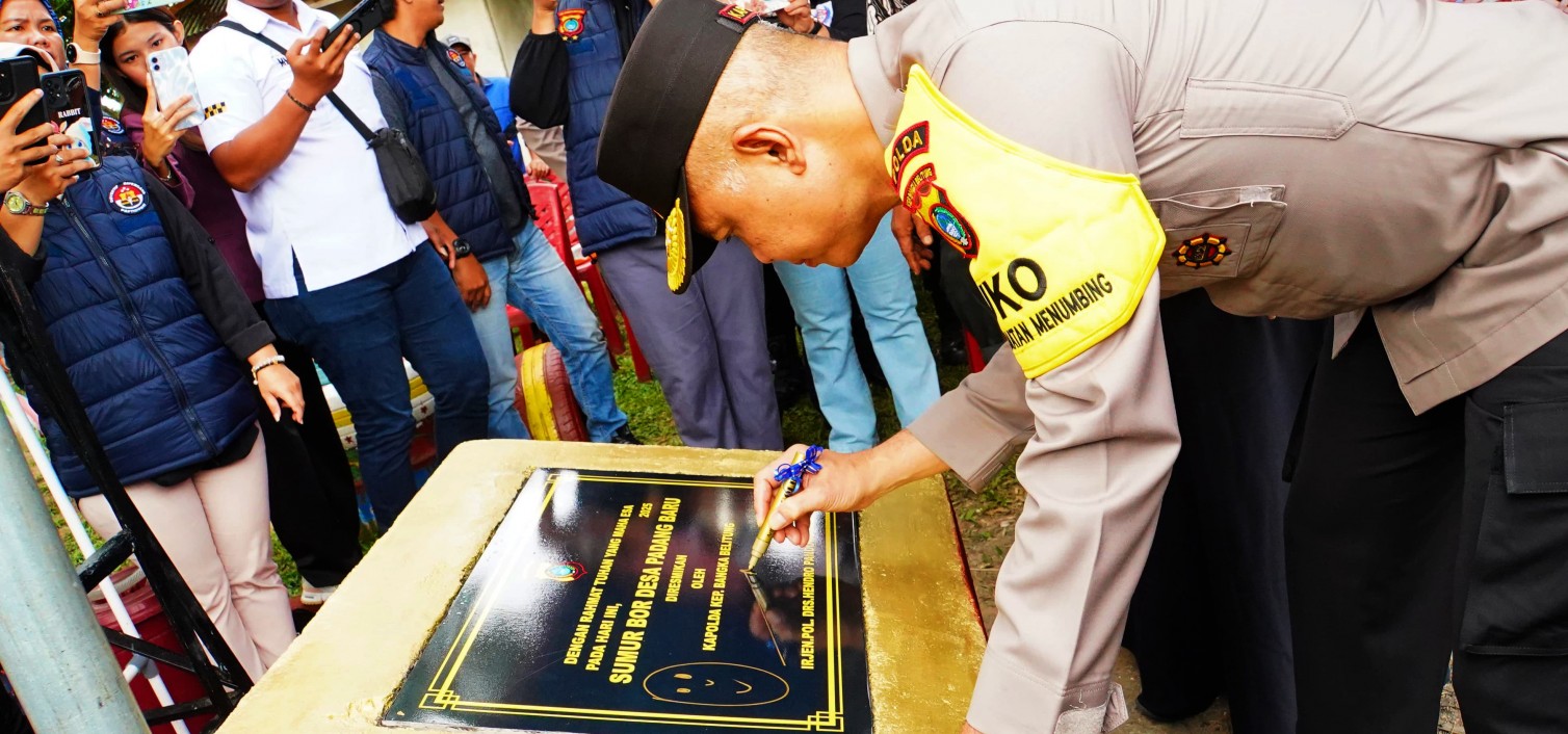 Resmikan Sumur Bor Di Dua Desa, Kapolda Babel : Semoga Bermanfaat Dan Terus Mengalir Untuk Masyarakat