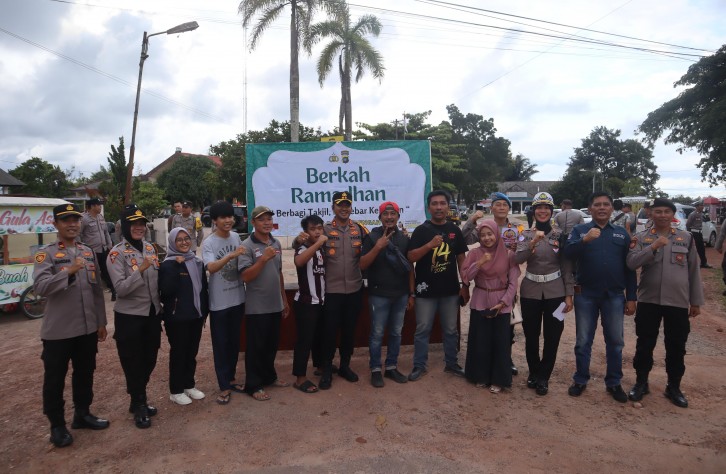 Polres Bangka Tengah Gelar Buka Puasa Bersama Awak Media di Polsek Koba