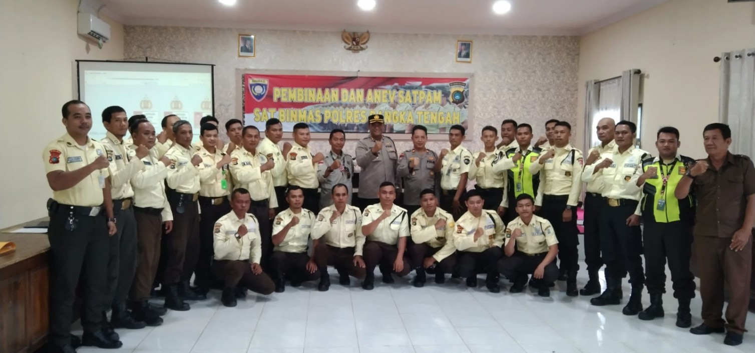PEMBINAAN DAN ANEV SATPAM DI MAPOLRES BANGKA TENGAH, KAPOLRES TEKANKAN PERAN STRATEGIS SATPAM DALAM MENDUKUNG KAMTIBMAS