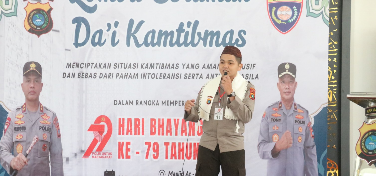 Momentum Hari Bhayangkara Ke 79, Polda Babel Gelar Lomba Ceramah Da’i Kamtibmas Antar Personel