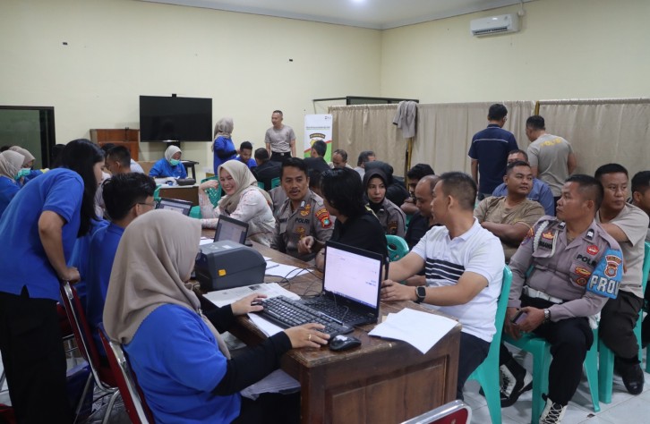 Polres Bangka Tengah Gelar Rikkesla Tahun 2025, Seluruh Personel Jalani Pemeriksaan Kesehatan Berkala