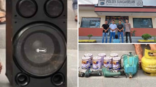Unit Reskrim Polsek Sungaiselan Tangkap DPO Kasus Pencurian Disertai Pemberatan, Barang Bukti Diamankan