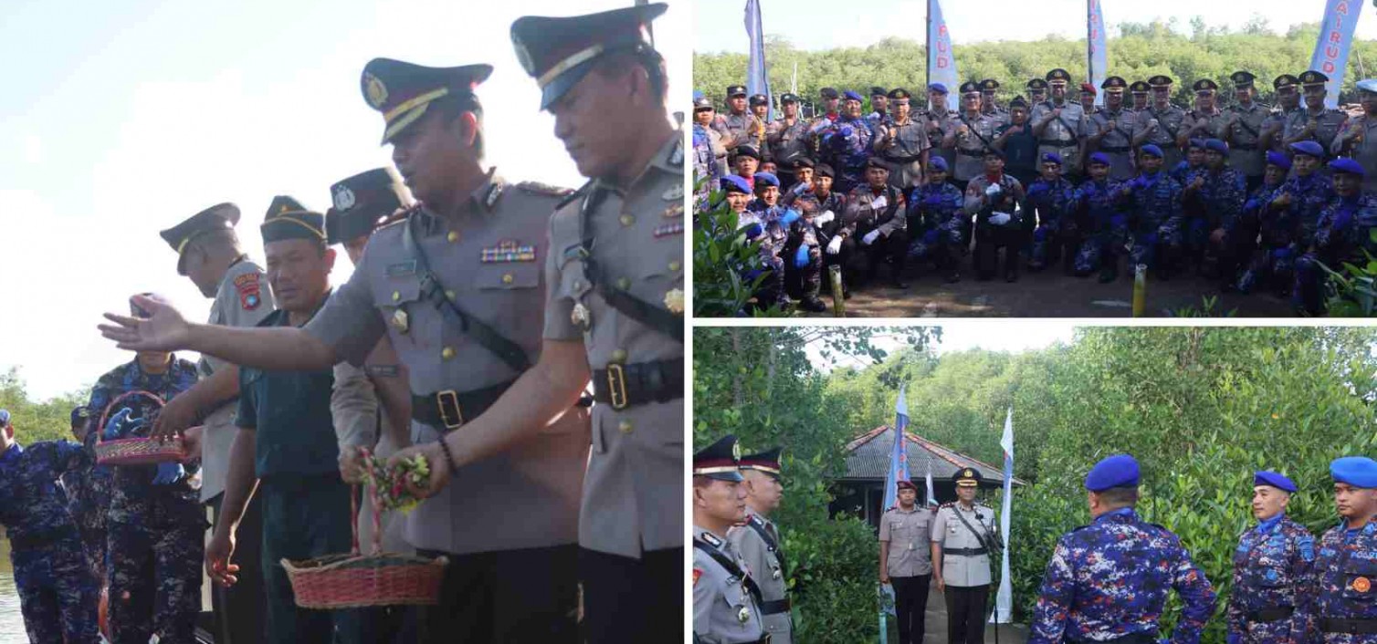 Polres Bangka Tengah Gelar Tabur Bunga di Dermaga Penyeberangan Desa Kurau Peringati Hari Bhayangkara ke-79