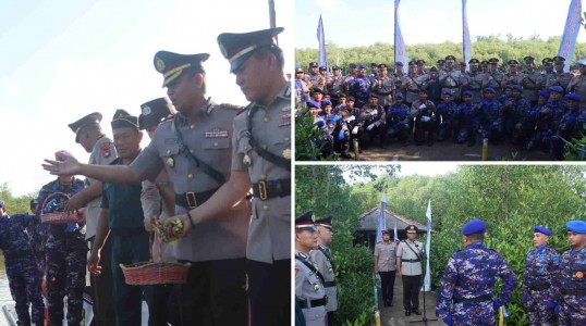 Polres Bangka Tengah Gelar Tabur Bunga di Dermaga Penyeberangan Desa Kurau Peringati Hari Bhayangkara ke-79