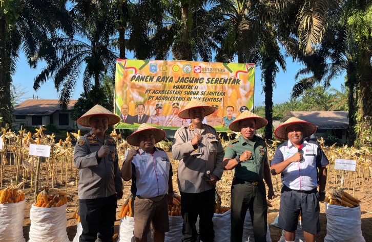 Kapolres Bangka Tengah Hadiri Panen Raya Jagung Serentak, Dukung Ketahanan Pangan Daerah