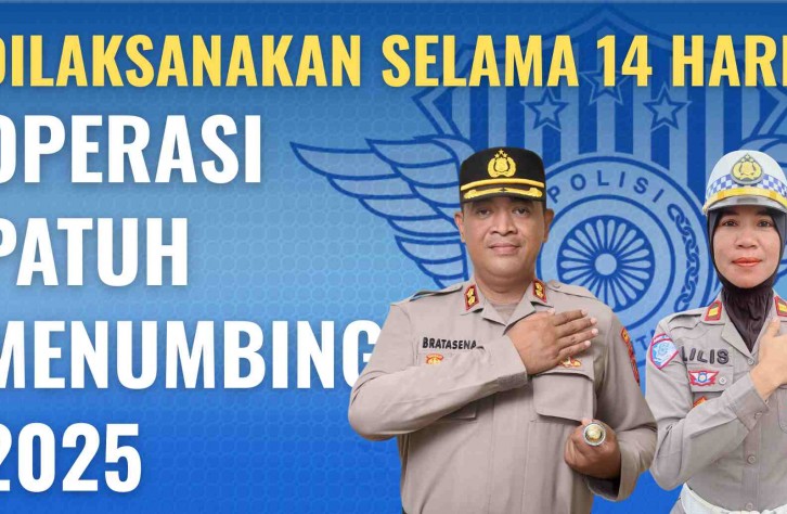 Operasi Patuh Menumbing 2025 Dimulai, Satlantas Polres Bangka Tengah Kedepankan Langkah Humanis
