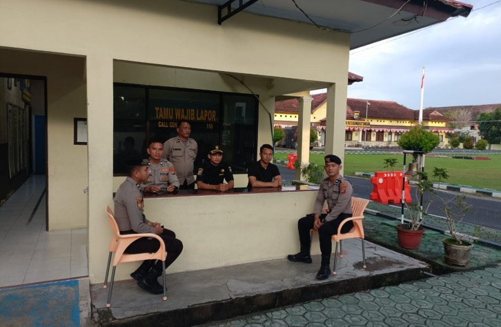 Senkom Bersinergi dengan Polres Bangka Tengah Laksanakan Pengamanan Swakarsa