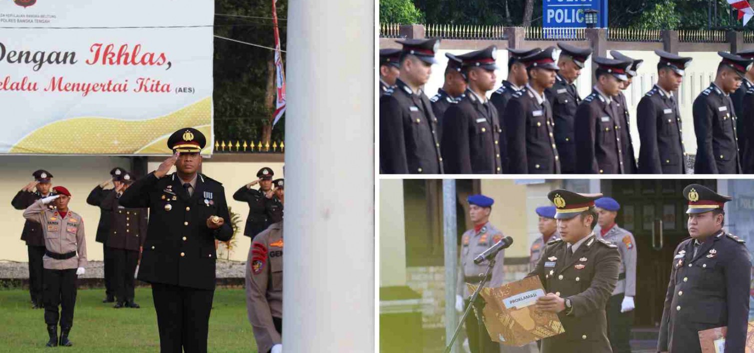 Polres Bangka Tengah Gelar Upacara Peringatan HUT ke-80 Kemerdekaan RI