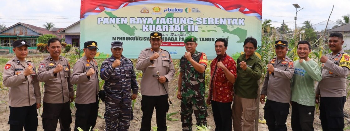 Kapolres Bangka Tengah Hadiri Panen Jagung Manis Serentak di Sungaiselan